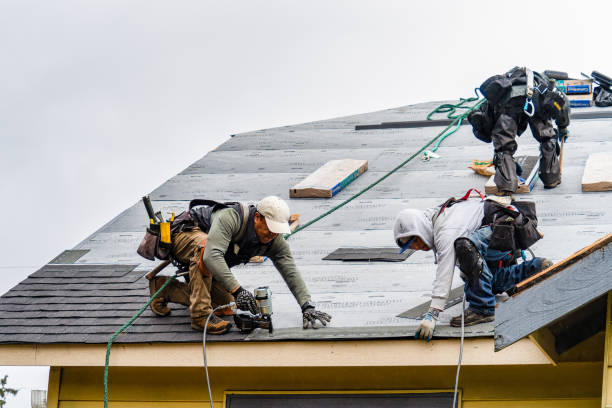 Professional Storm Damage Roof Repair technician working in Graniteville, VT